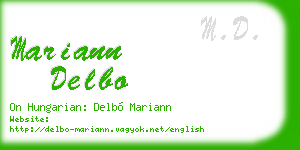 mariann delbo business card
